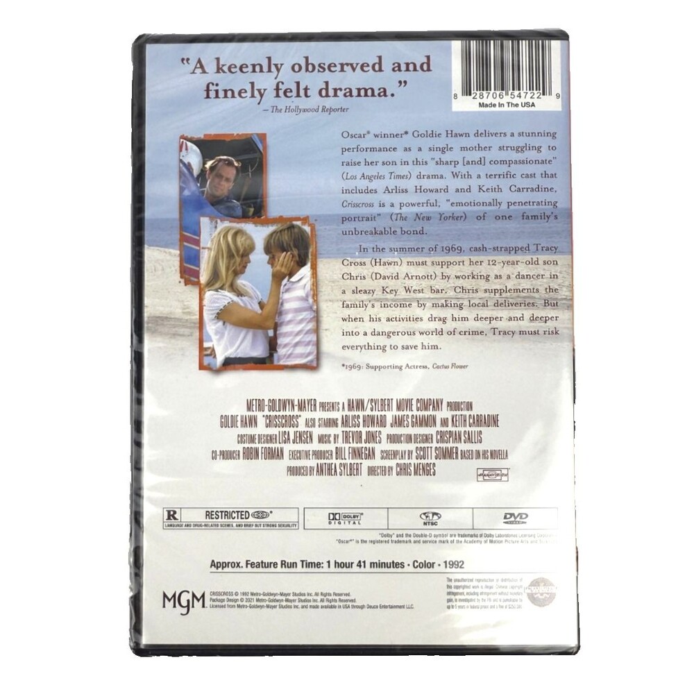 Crisscross 1992 DVD 2004 MGM Wide & Full Screen Goldie Hawn Steve Buscemi - Picture 2 of 2